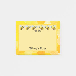 Cute Busy Bees To Do Personalised Post-it Notes