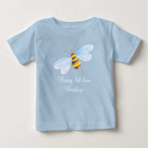 Cute busy little bee painted personalized art baby T-Shirt