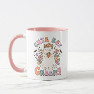 Cute But Creepy Cute Ghost Retro Halloween Mug