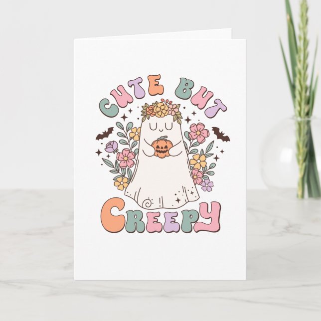 Cute But Creepy Halloween Card (Front)