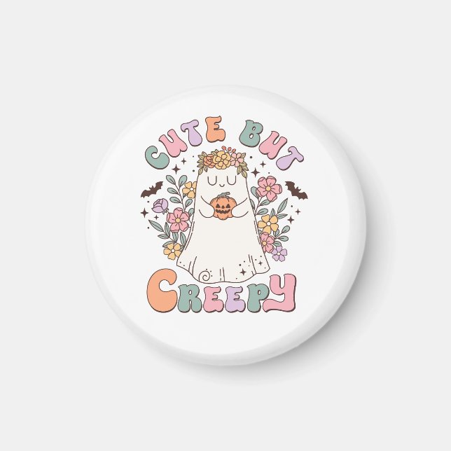 Cute But Creepy Halloween Magnet (Front)