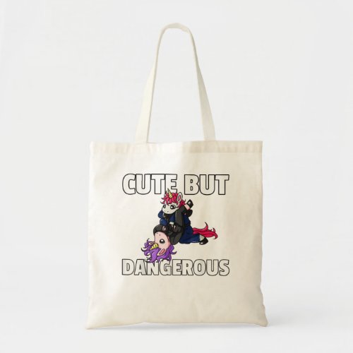 Cute But Dangerous Jiu Jitsu Unicorn Girl 440 Tote Bag