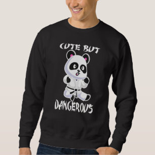 Cute But Dangerous  Karate Panda Kids Sweatshirt