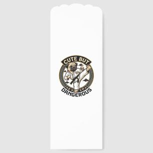 Cute But Dangerous Pug Dog Karate Kick_1 Bookmarks