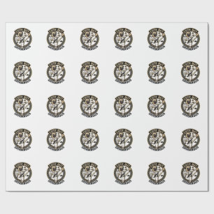 Cute But Dangerous Pug Dog Karate Kick_1 Wrapping Paper
