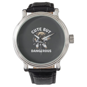 Cute But Dangerous Pug Dog Karate Watch