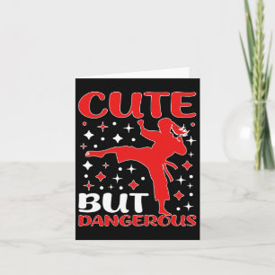 Cute But Dangerous Taekwondo Girl Karate Jiu Jitsu Card