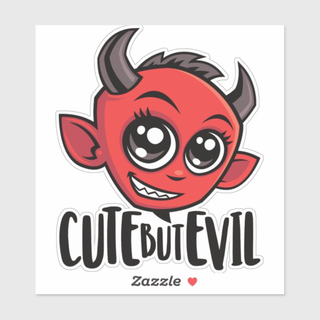Cute But Evil Sticker (Sheet)