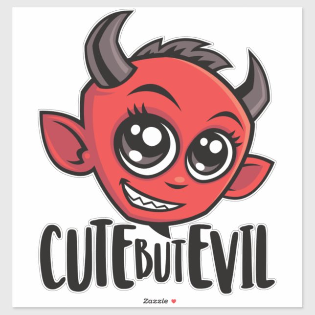 Cute But Evil Sticker (Sheet)