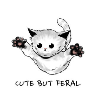 Cute But Feral Baby Bib