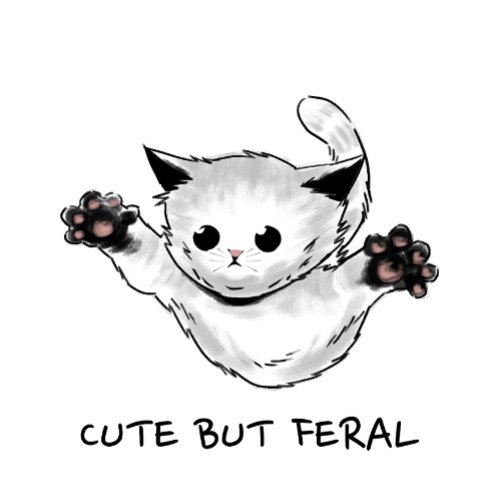 Cute But Feral Baby Bib