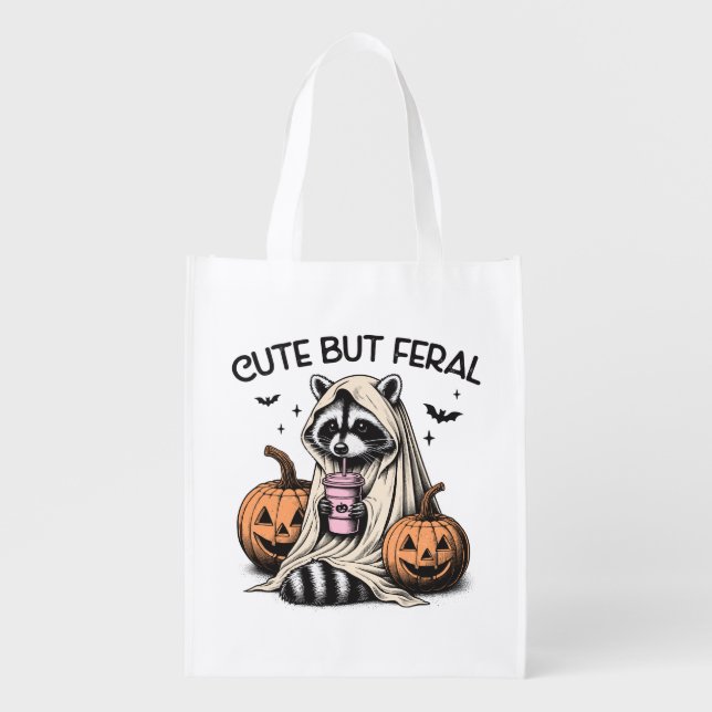 Cute but feral grocery bag (Front)