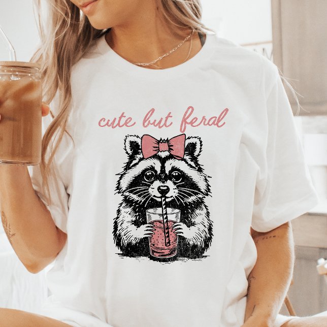 Cute but Feral Raccoon Tri-Blend Shirt (Creator Uploaded)