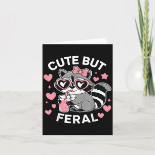 Cute But Feral Racoon Nk Gles Toddler Girls Kids B Card