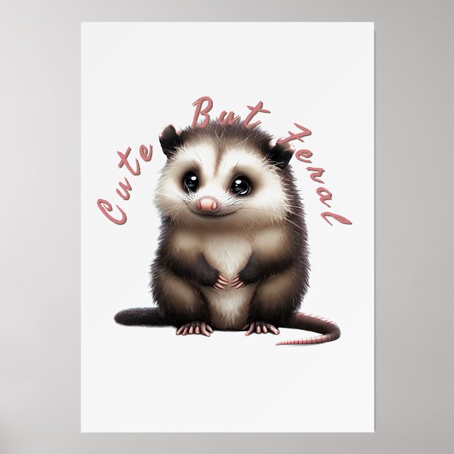 Cute but feral wall art holder (Front)