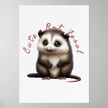 Cute but feral wall art