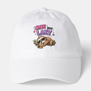 Cute but lazy sloth with iced coffee hat