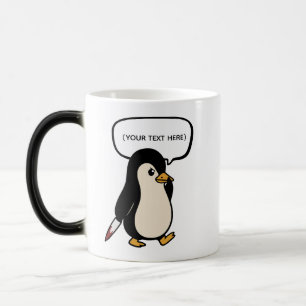 Cute but mischievous penguin color morph mug