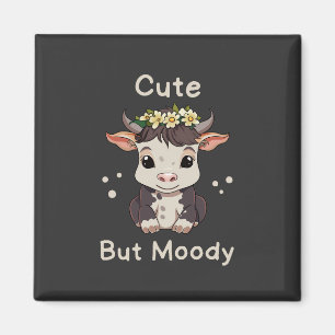 Cute But Moody Cow Lovers Farm Baby Cow Magnet