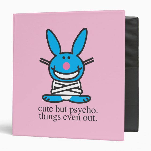 Cute but Psycho 3 Ring Binder (Front/Inside)