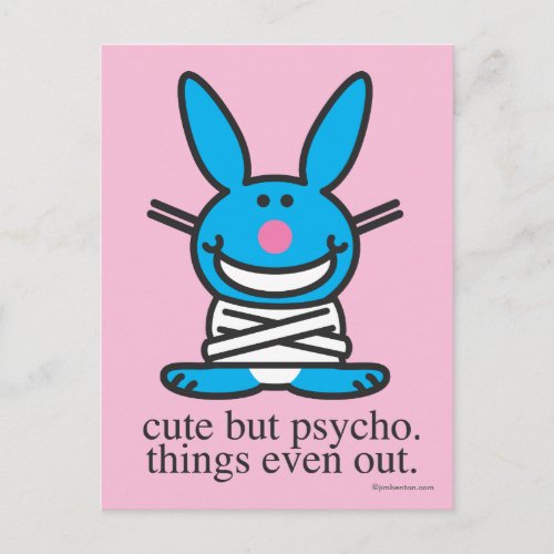 Cute but Psycho Postcard