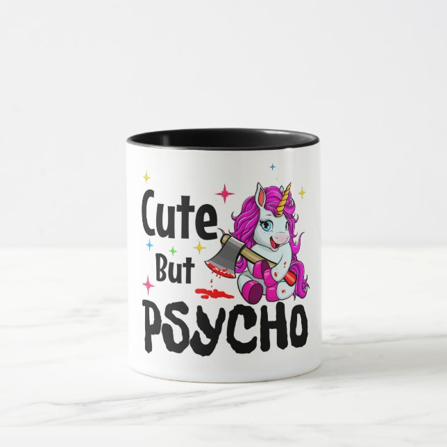 Cute But Psycho/Unicorn Mug (Center)