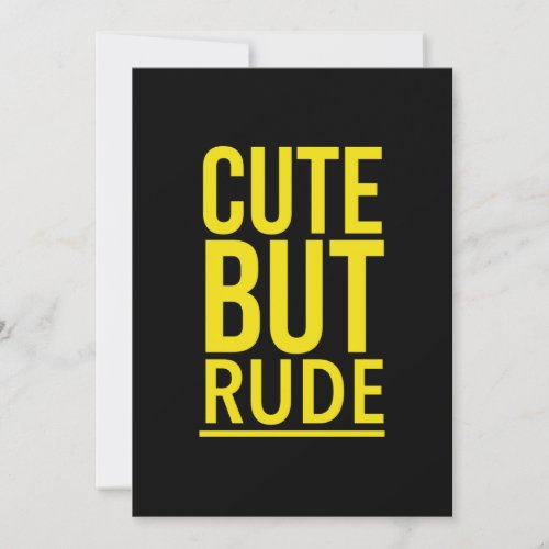 Cute but rude funny quotes yellow thank you card