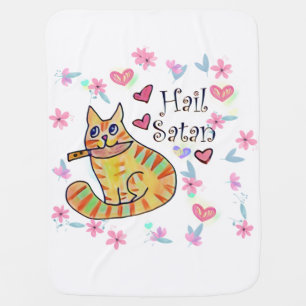 Cute but sarcastic kitty cat adorable baby blanket
