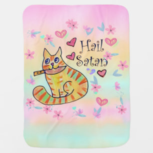 Cute but sarcastic kitty cat adorable baby blanket