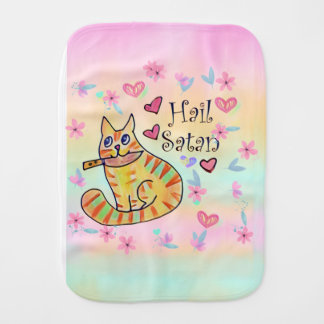 Cute but sarcastic kitty cat adorable baby burp cl cloth