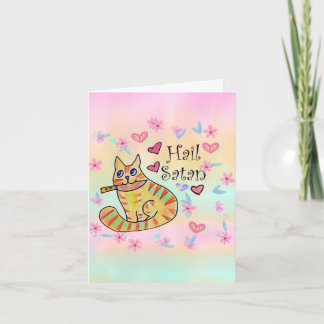 Cute but sarcastic kitty cat adorable note card