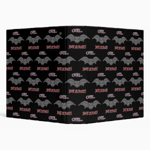 Cute but Scary Bat 3 Ring Binder