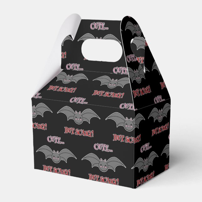 Cute but Scary Bat Favor Boxes (Front Side)