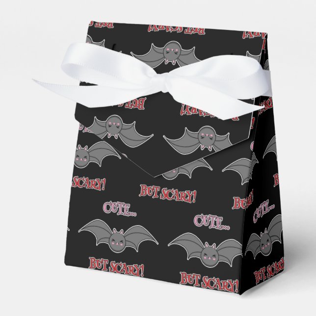Cute but Scary Bat Favor Boxes (Front Side)