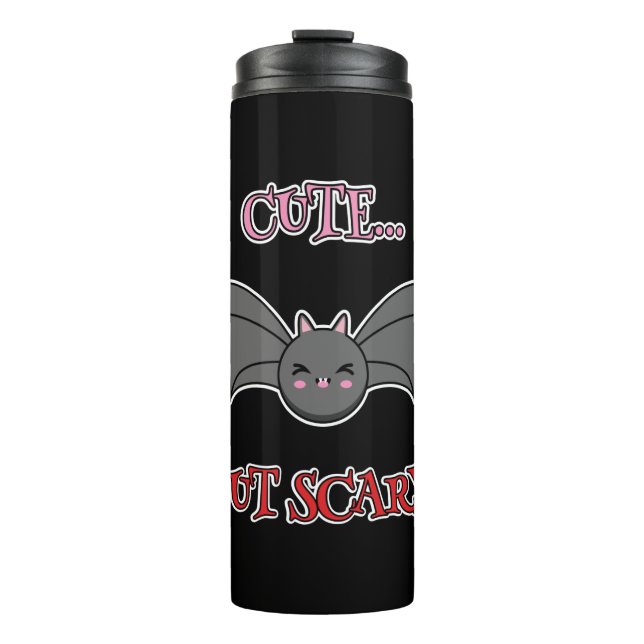 Cute but Scary Bat Thermal Tumbler (Front)