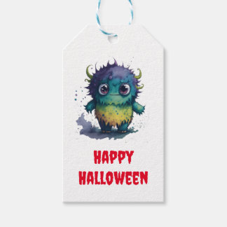 Cute But Scary Cartoon Monster Design Gift Tags