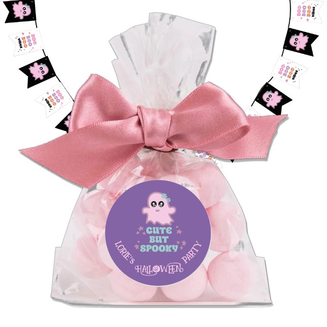 Cute but Spooky Halloween Custom Classic Round Sticker (Creator Uploaded)