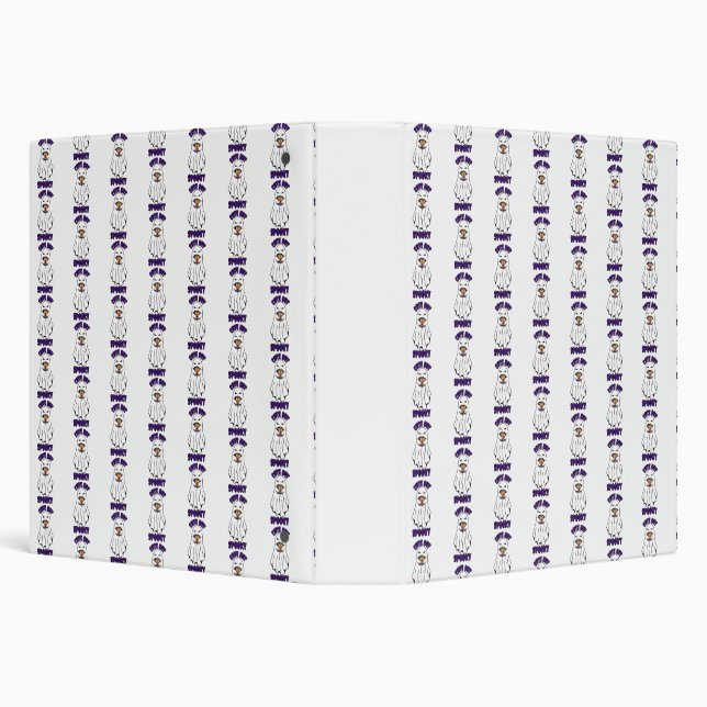 Cute but Spooky Halloween Ghost Holding a Pumpkin  3 Ring Binder (Background)
