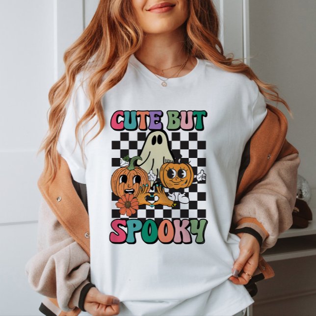 Cute But Spooky Halloween Groovy T-shirt (Creator Uploaded)
