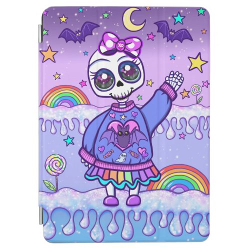 Cute But Spooky Skeleton Girl iPad Smart Cover