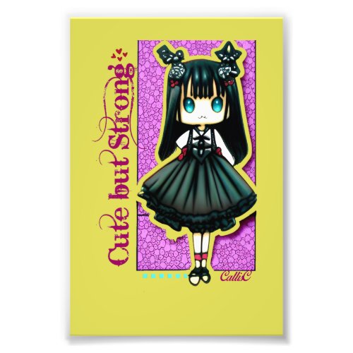 Cute but Strong _ Lolly Gothic Girl by CallisC  T_ Photo Print