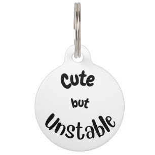 Cute but unstable bandana pet ID tag