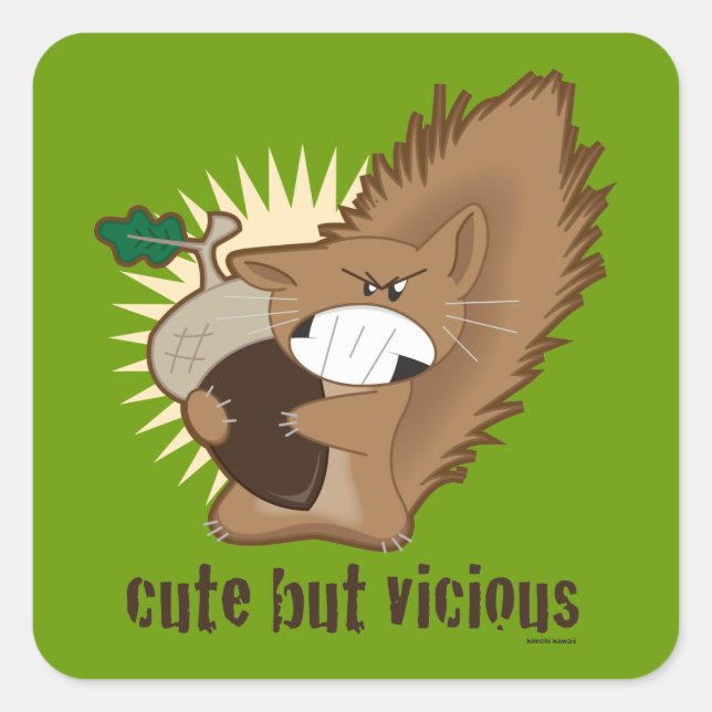 Cute But Vicious Square Sticker (Front)