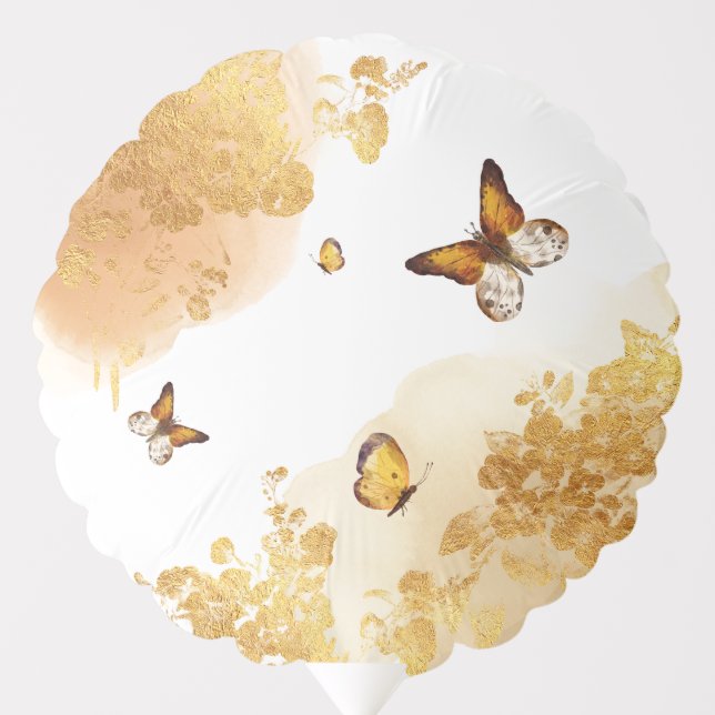 Cute Butterflies Baby Shower Balloon (Front)