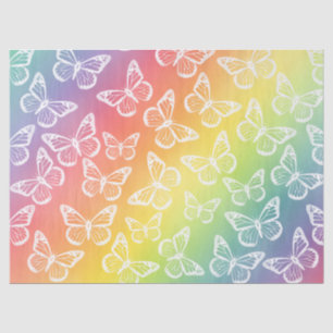 Cute Butterflies Colorful Happy Festive Pattern Tissue Paper