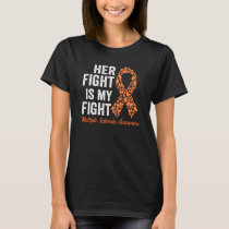 Cute Butterflies Orange Ribbon Multiple Sclerosis  T-Shirt
