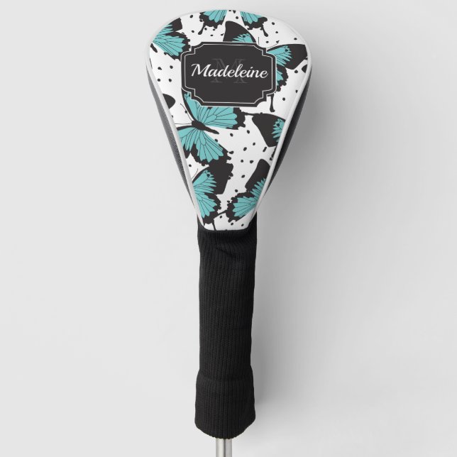 Cute Butterflies Pattern Golf Head Cover (Front)