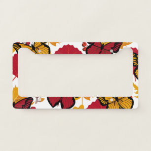 Cute Butterflies Pattern License Plate Frame