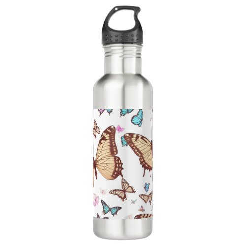 Cute Butterflies Stainless Steel Water Bottle