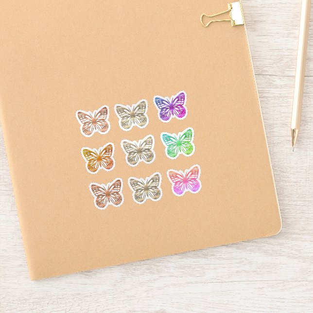 Cute Butterflies Sticker (Notebook)